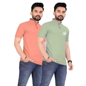 Combo T Shirt Chines Collar Pack Of 2